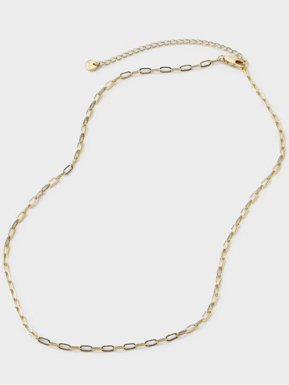 14K Gold Plated Paperclip Chain Necklace - A New Day™